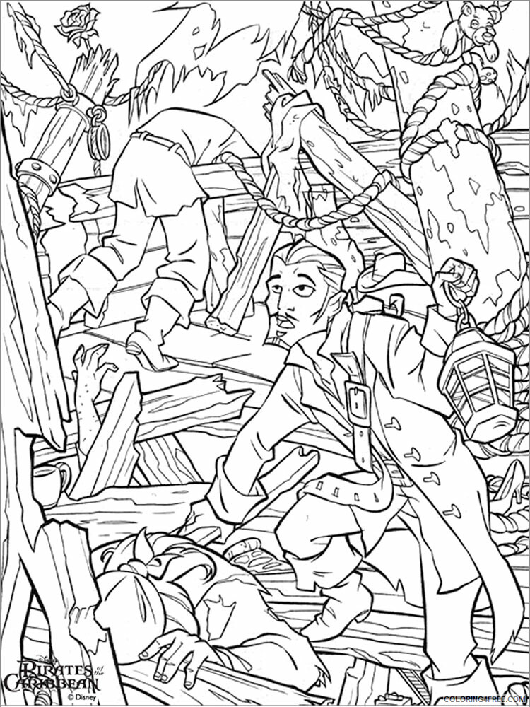 Pirates of the Caribbean Coloring Pages TV Film Printable 2020 06426 Coloring4free