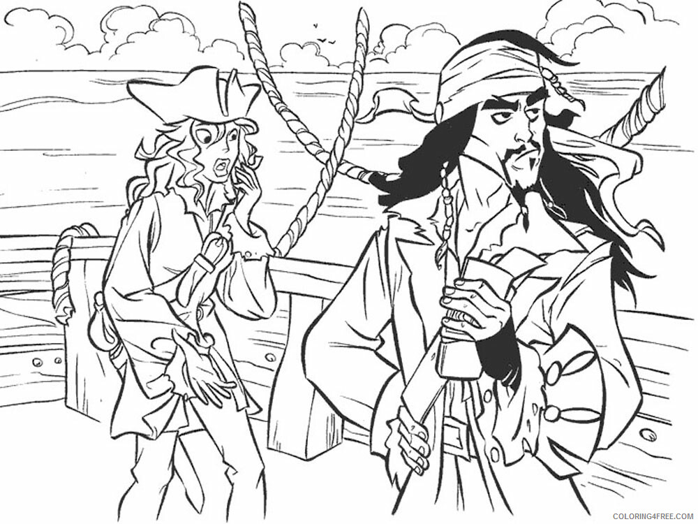 Pirates of the Caribbean Coloring Pages TV Film Printable 2020 06434 Coloring4free