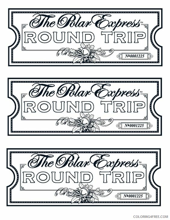 Polar Express Coloring Pages TV Film Polar Express Tickets Printable 2020 06548 Coloring4free