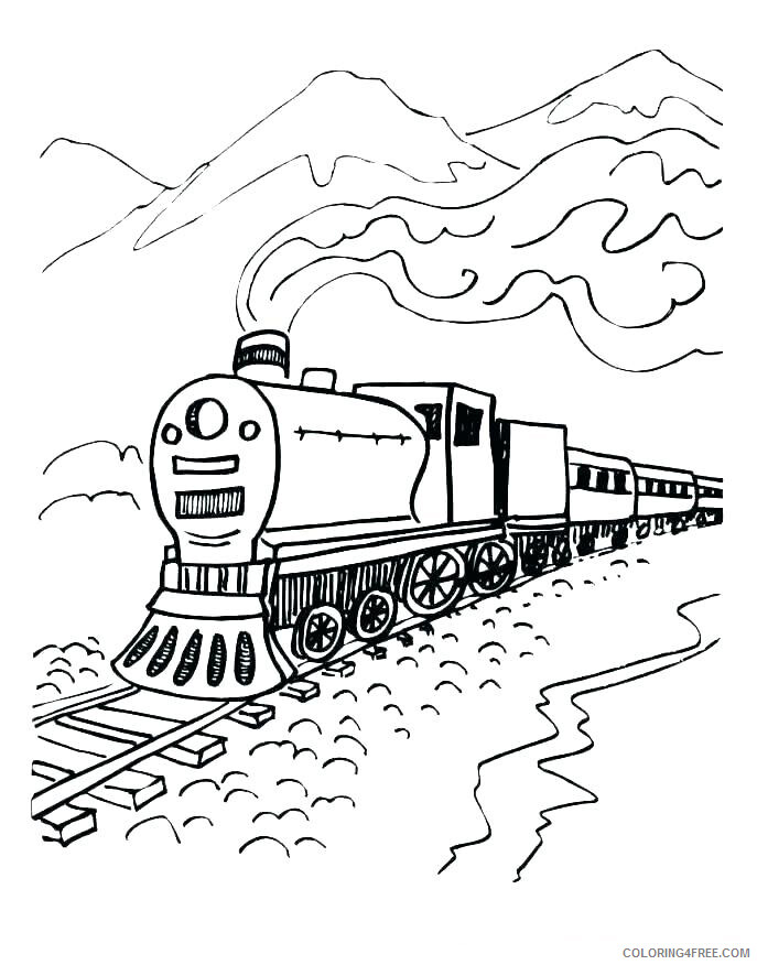 Polar Express Coloring Pages TV Film Train in the Mountains 2020 06550 Coloring4free