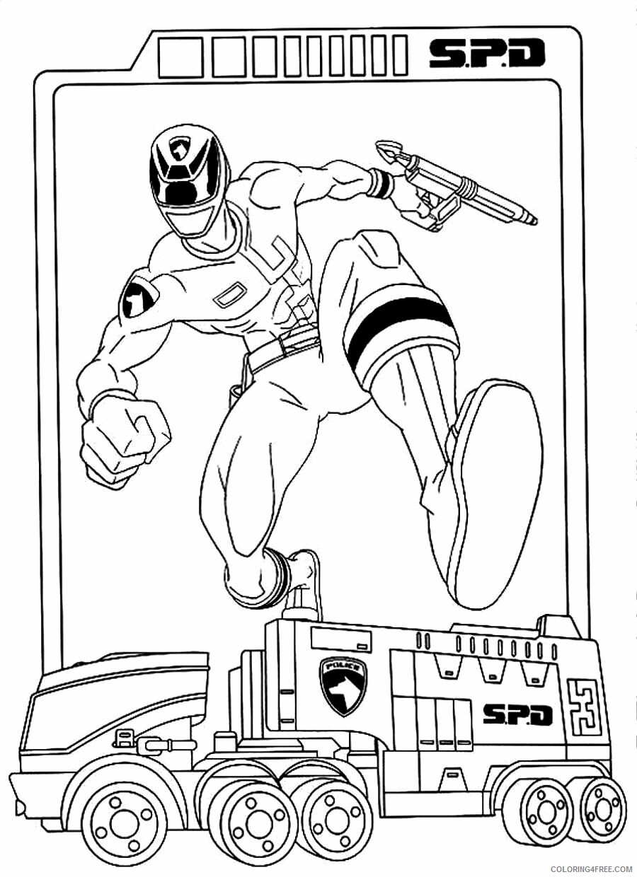 Power Rangers Coloring Pages TV Film Power Rangers SPD 2 Printable 2020 06850 Coloring4free