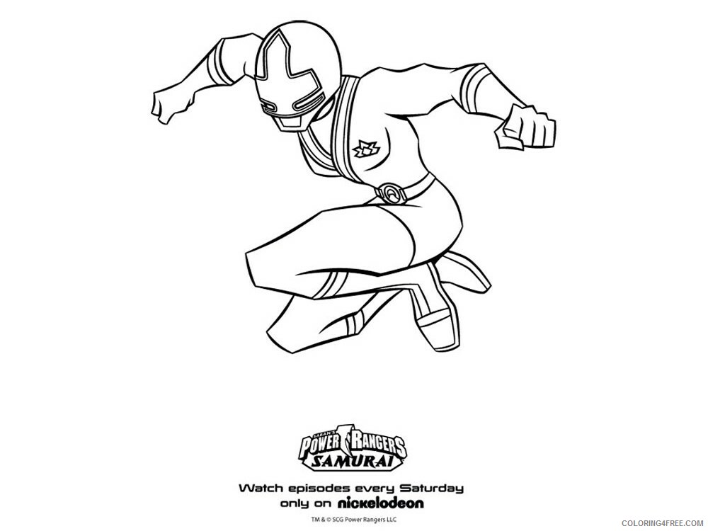 Power Rangers Coloring Pages TV Film samurai for boys 4 Printable 2020 06848 Coloring4free