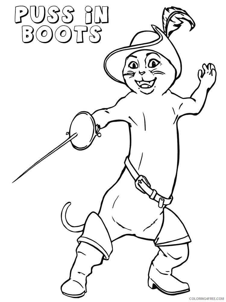 Puss in Boots Coloring Pages TV Film Puss in Boots 15 Printable 2020 06942 Coloring4free