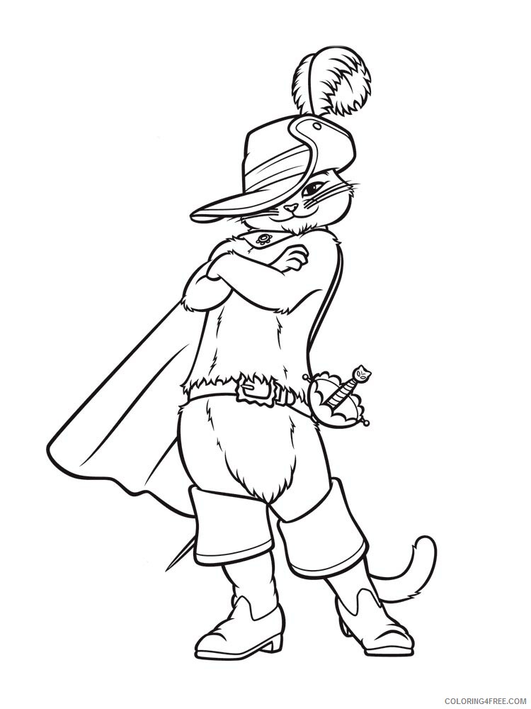 Puss in Boots Coloring Pages TV Film Puss in Boots 3 Printable 2020 06945 Coloring4free