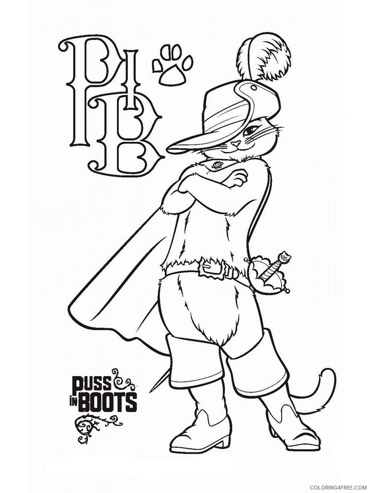 Puss in Boots Coloring Pages TV Film Puss in Boots 5 Printable 2020 06947 Coloring4free