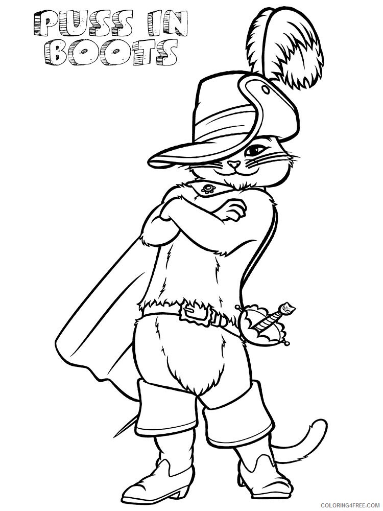 Puss in Boots Coloring Pages TV Film Puss in Boots 7 Printable 2020 06949 Coloring4free