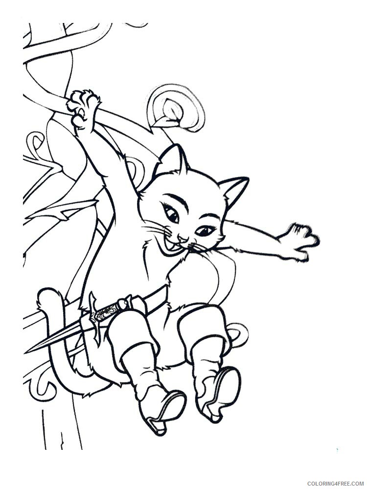 Puss in Boots Coloring Pages TV Film Puss in Boots 8 Printable 2020 06950 Coloring4free