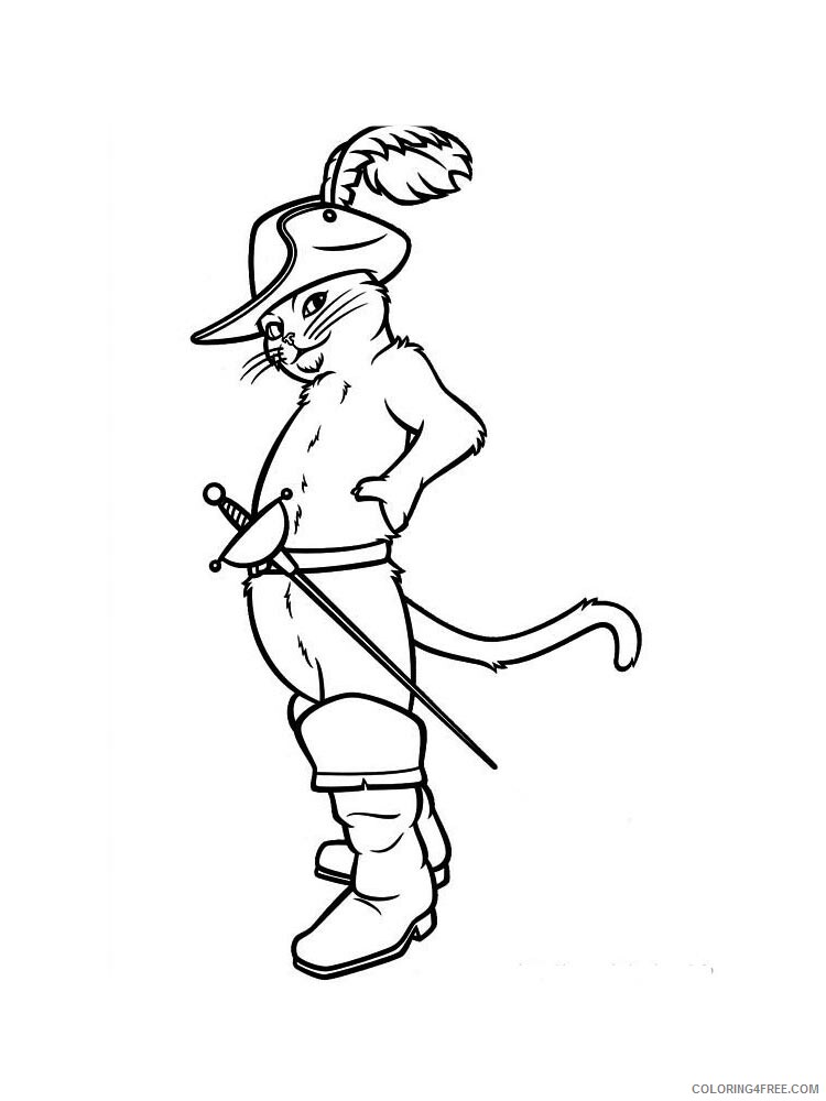 Puss in Boots Coloring Pages TV Film Puss in Boots 9 Printable 2020 06951 Coloring4free