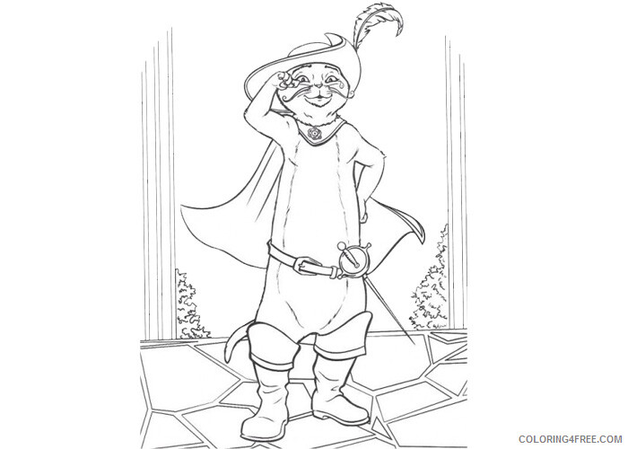 Puss in Boots Coloring Pages TV Film Puss in boots for kids Printable 2020 06952 Coloring4free