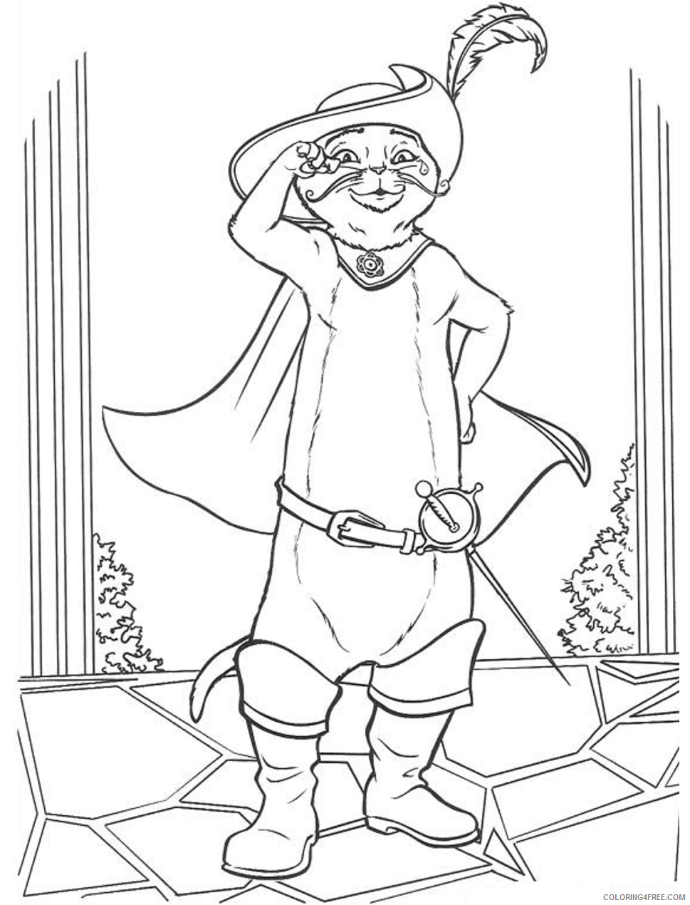Puss in Boots Coloring Pages TV Film cool_puss_in_boots Printable 2020 06920 Coloring4free