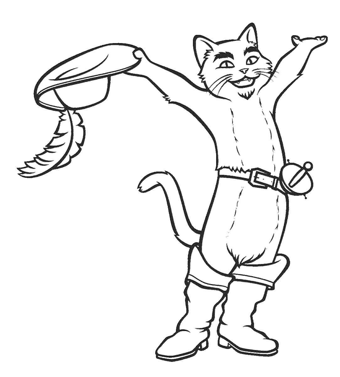 Puss in Boots Coloring Pages TV Film puss_boots_cl_01 Printable 2020 06922 Coloring4free