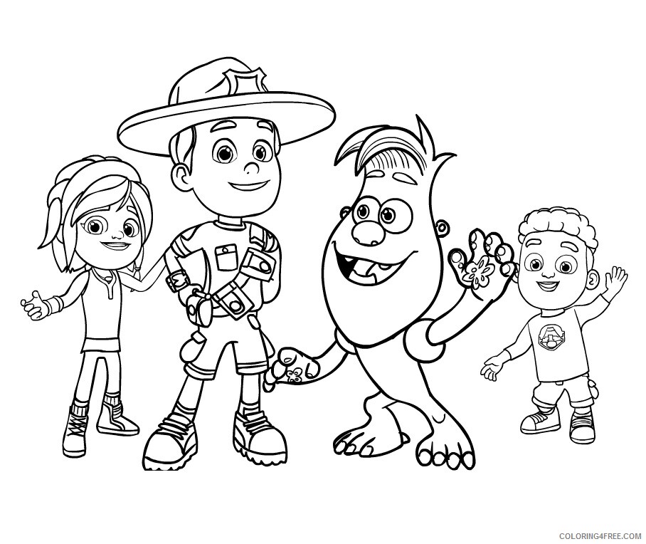 Ranger Rob Coloring Pages TV Film amici Printable 2020 06962 Coloring4free