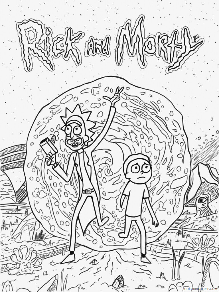 Rick and Morty Coloring Pages TV Film Free Rick and Morty Printable 2020 07099 Coloring4free