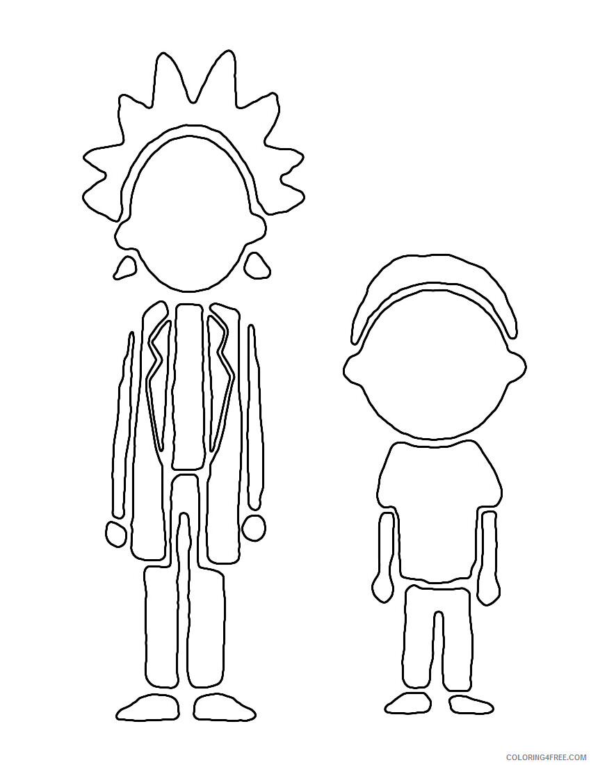 Rick and Morty Coloring Pages TV Film Line Art to Printable 2020 07122 Coloring4free