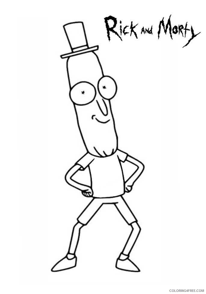 Rick and Morty Coloring Pages TV Film Poopy Rick and Morty 2020 07101 Coloring4free