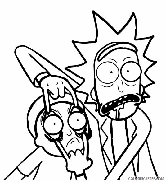 Rick and Morty Coloring Pages TV Film Printable 2020 07097 Coloring4free