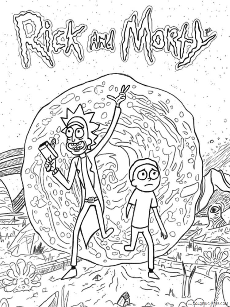 Rick and Morty Coloring Pages TV Film Rick and Morty 3 Printable 2020 07114 Coloring4free