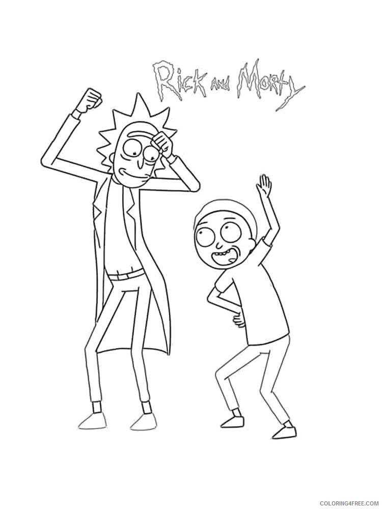 Rick and Morty Coloring Pages TV Film Rick and Morty 4 Printable 2020 07115 Coloring4free