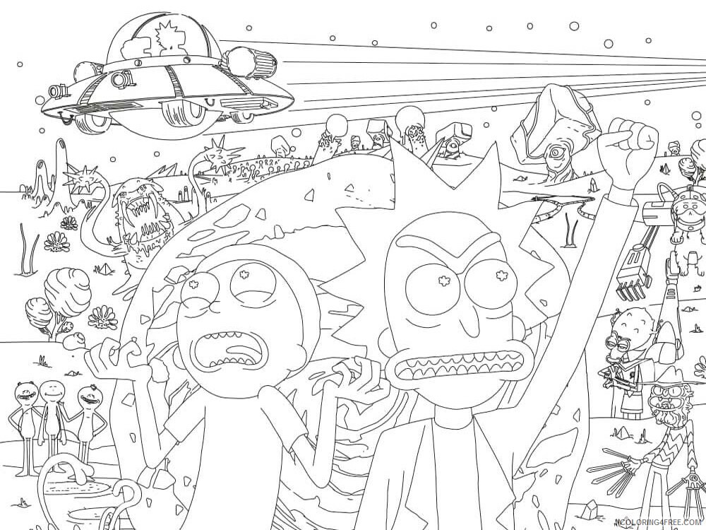 Rick and Morty Coloring Pages TV Film Rick and Morty 7 Printable 2020 07118 Coloring4free
