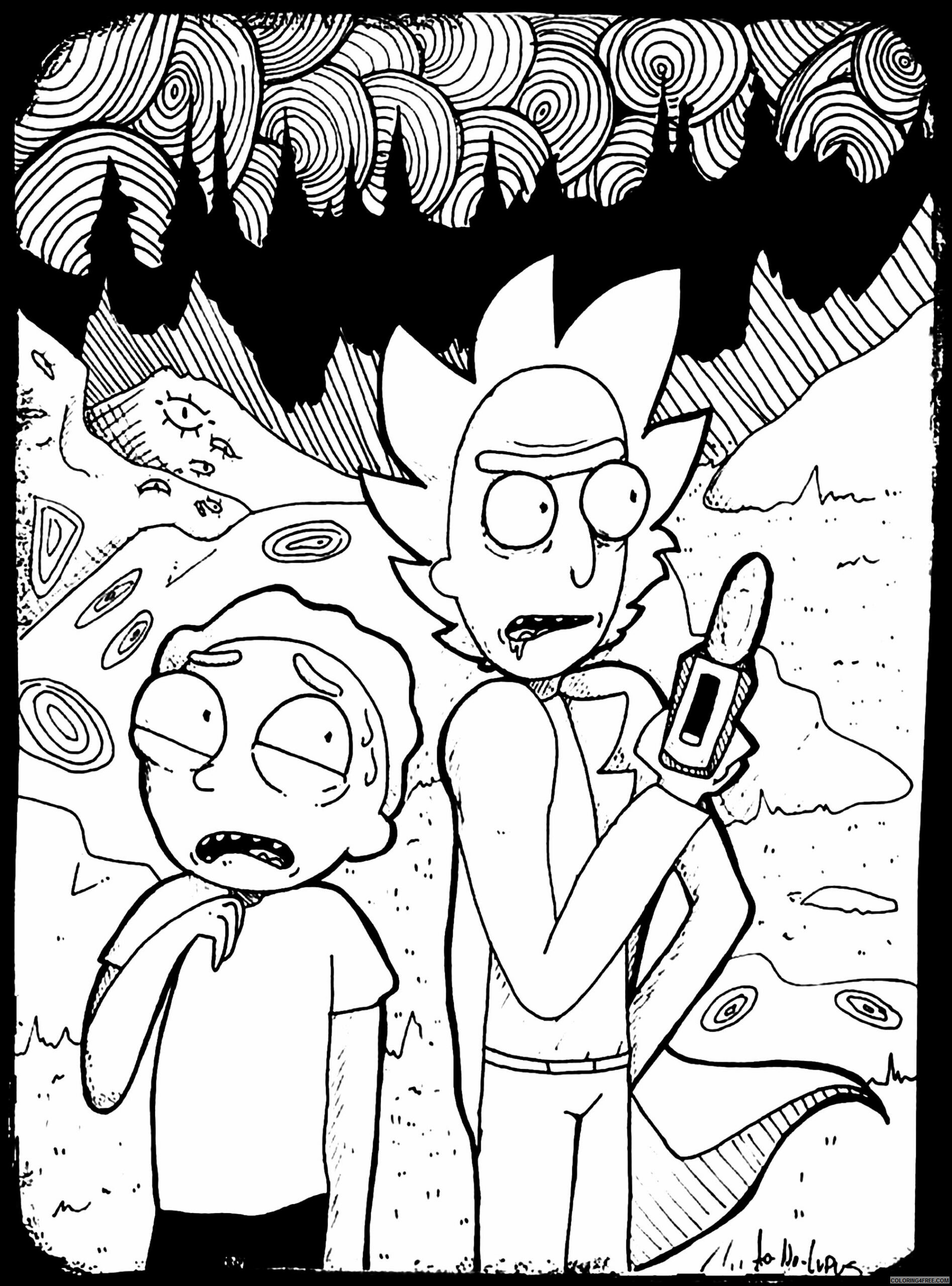 Rick and Morty Coloring Pages TV Film Rick and Morty Planet Printable 2020 07123 Coloring4free