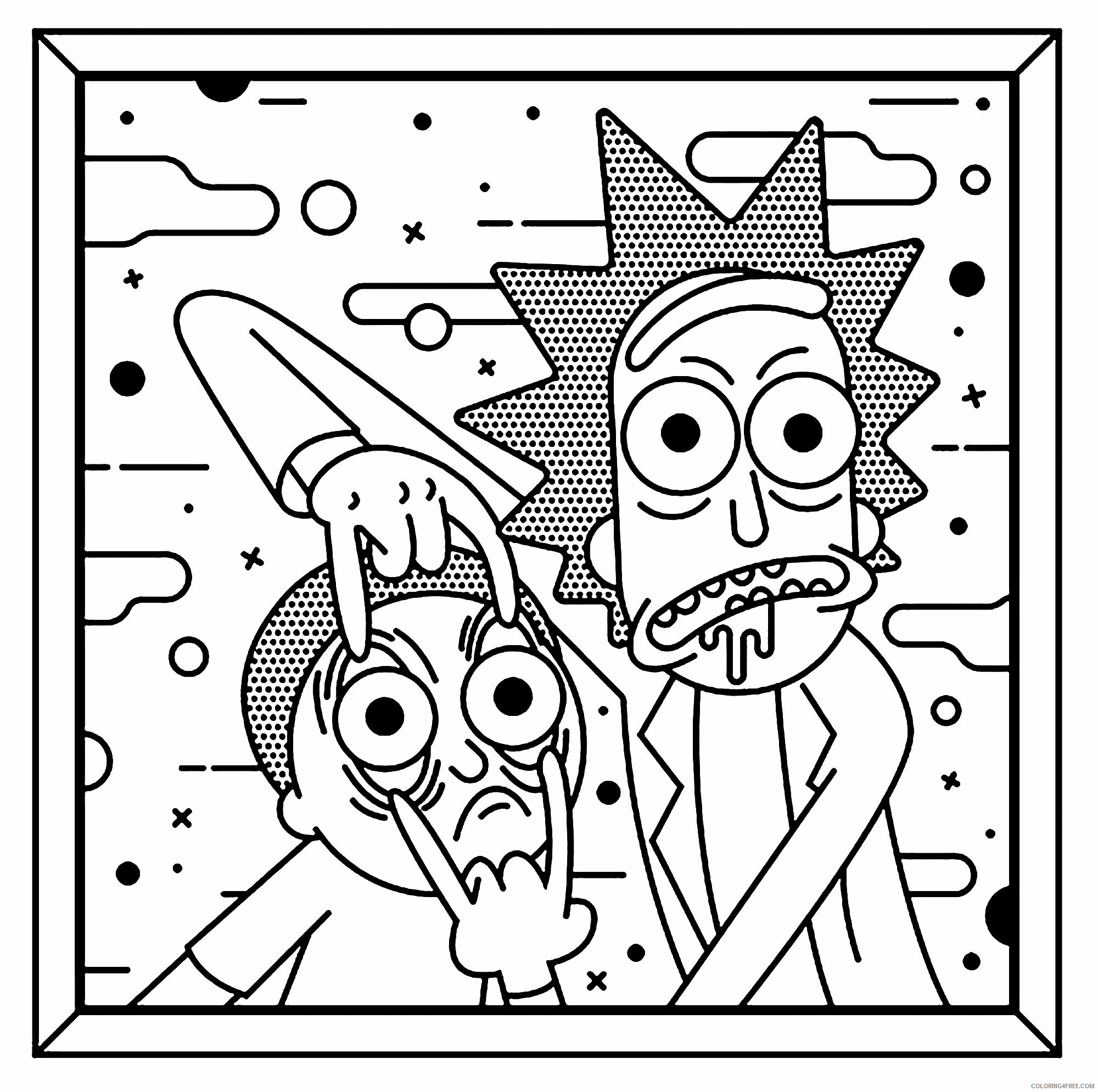 Rick and Morty Coloring Pages TV Film Rick and Morty Printable 2020 07109 Coloring4free