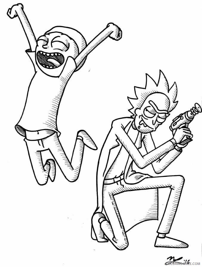 Rick and Morty Coloring Pages TV Film Rick and Morty Printable 2020 07124 Coloring4free
