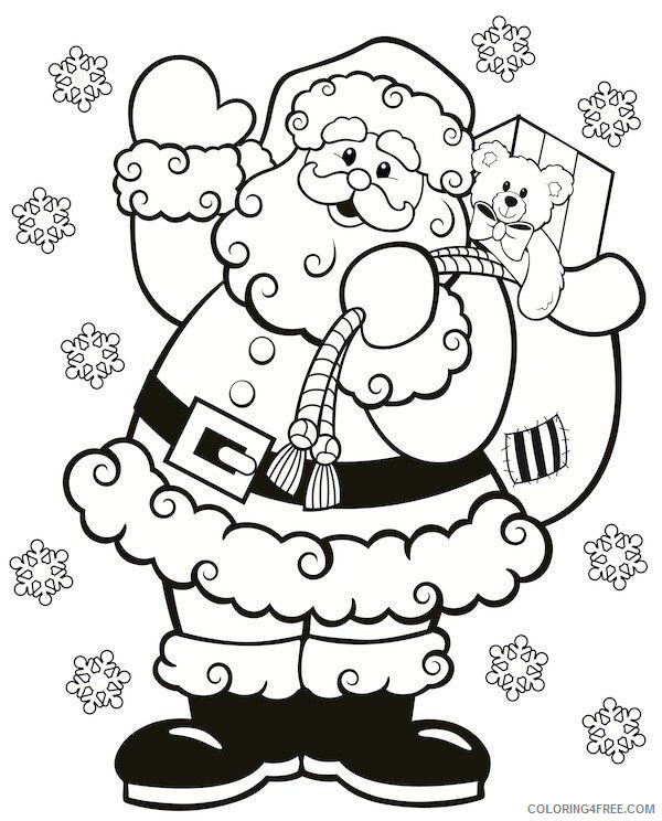 Santa Claus Christmas Coloring Pages Jolly Santa Printable 2020 409 Coloring4free