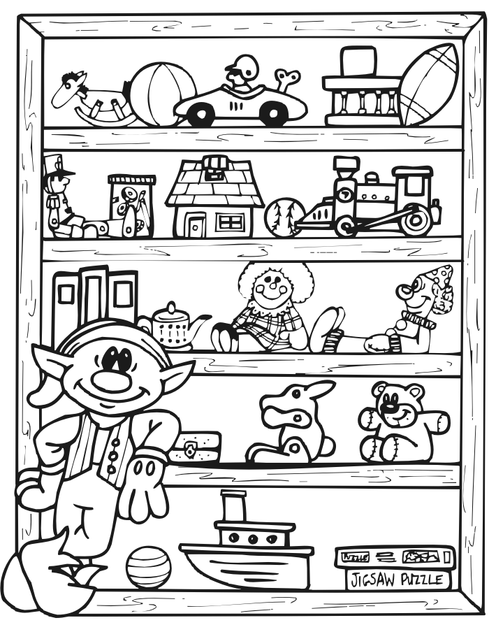 Santa Claus Christmas Coloring Pages christmas elf with presents 2020 404 Coloring4free