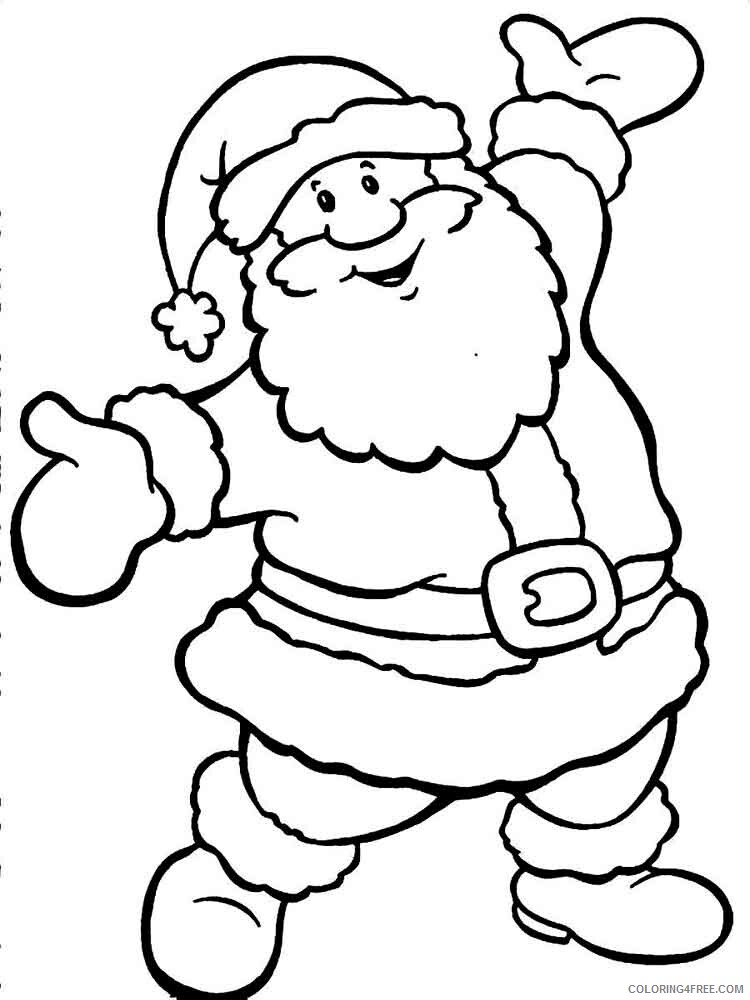 Santa Claus Christmas Coloring Pages santa claus 14 Printable 2020 425 Coloring4free