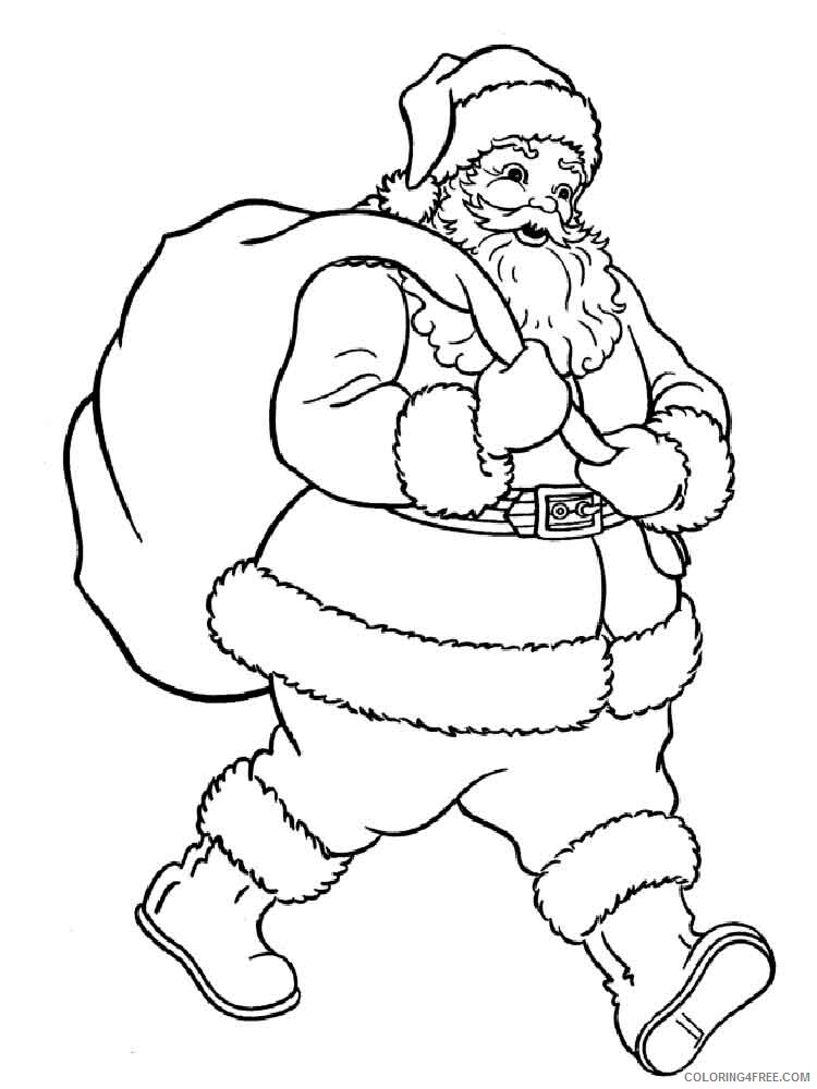 Santa Claus Christmas Coloring Pages santa claus 3 Printable 2020 435 Coloring4free