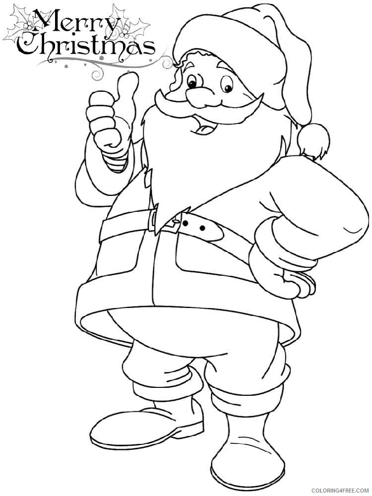 Santa Claus Christmas Coloring Pages santa claus 8 Printable 2020 438 Coloring4free