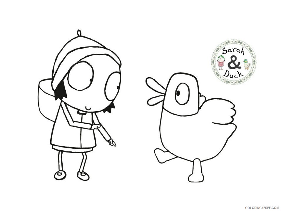 Sarah and Duck Coloring Pages TV Film Printable 2020 07251 Coloring4free