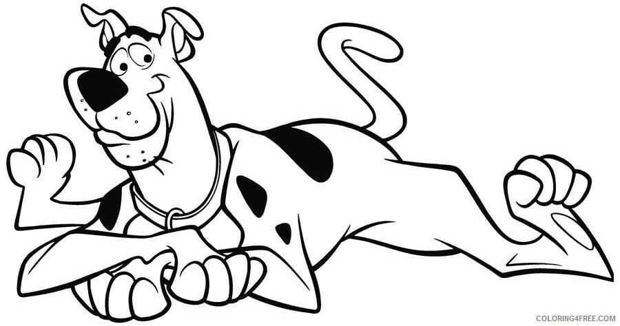 Scooby Doo Coloring Pages TV Film laying down Printable 2020 07253 Coloring4free