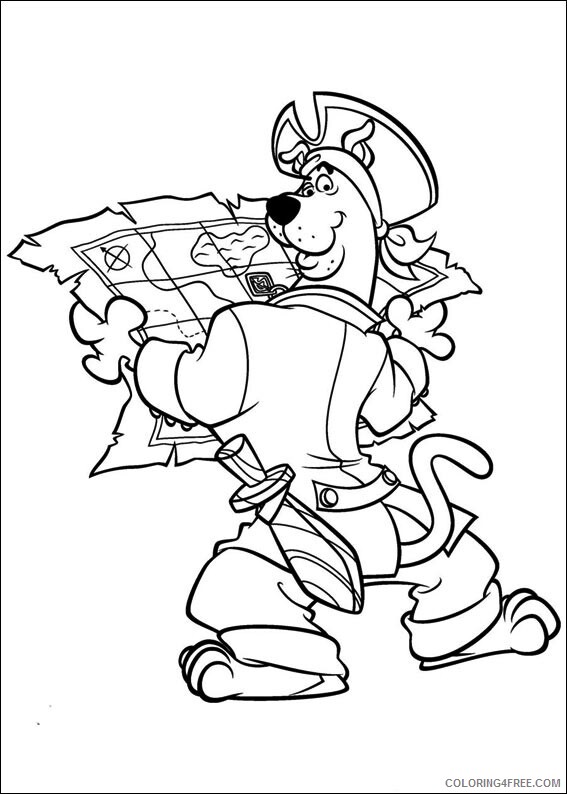 Scooby Doo Coloring Pages TV Film reading map Printable 2020 07258 Coloring4free