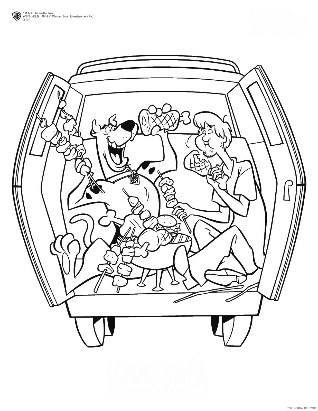 Scooby Doo Coloring Pages TV Film scooby_doo_cl_01 Printable 2020 07264 Coloring4free