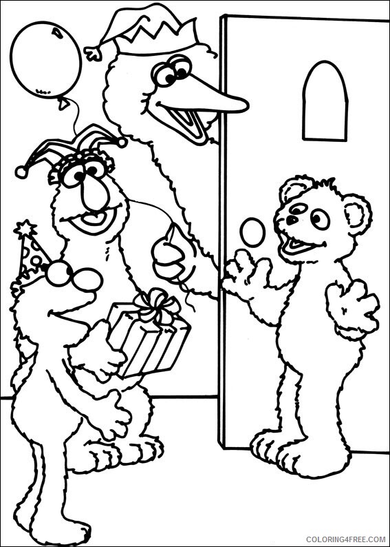 Sesame Street Coloring Pages TV Film Birthday Printable 2020 07383 Coloring4free