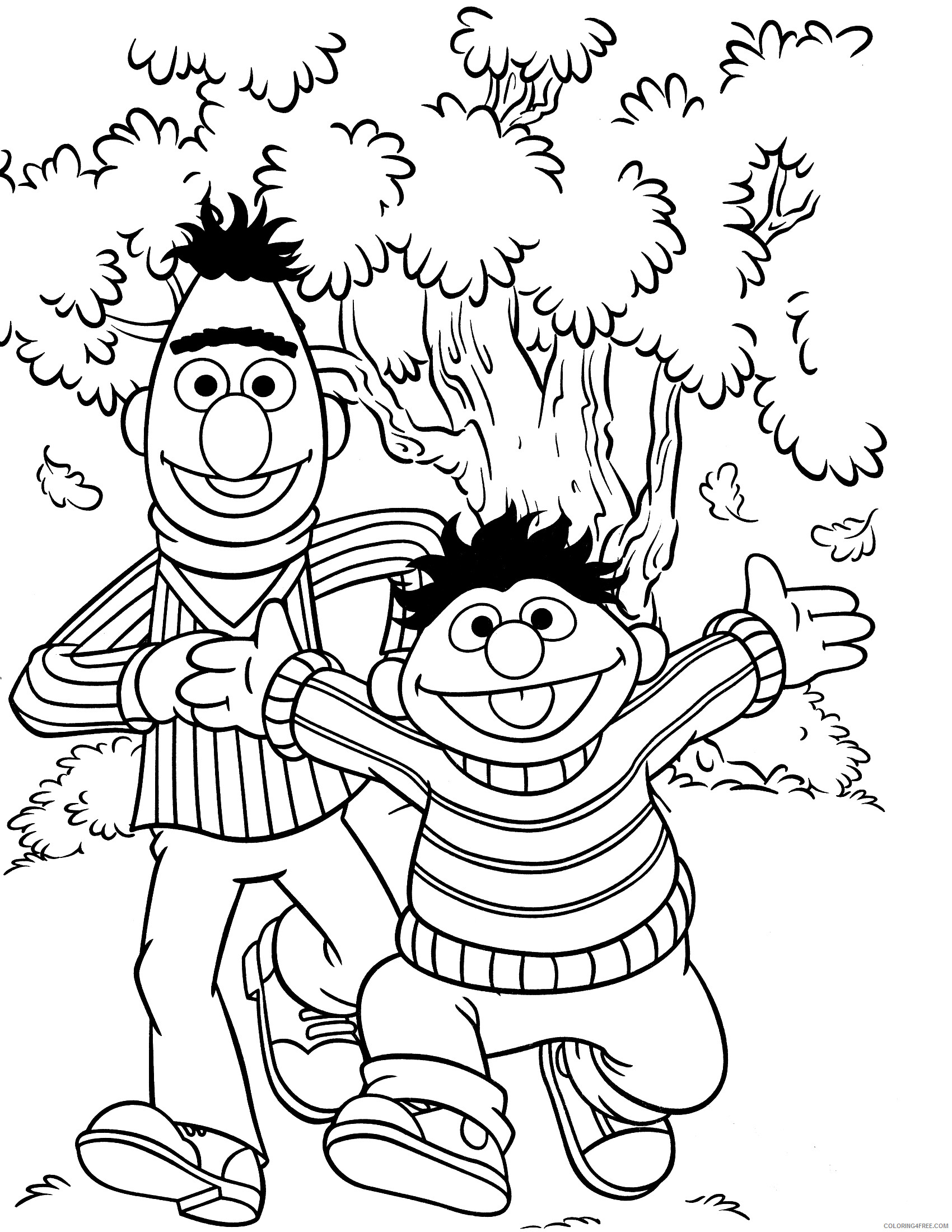 Sesame Street Coloring Pages TV Film Characters Printable 2020 07384 Coloring4free