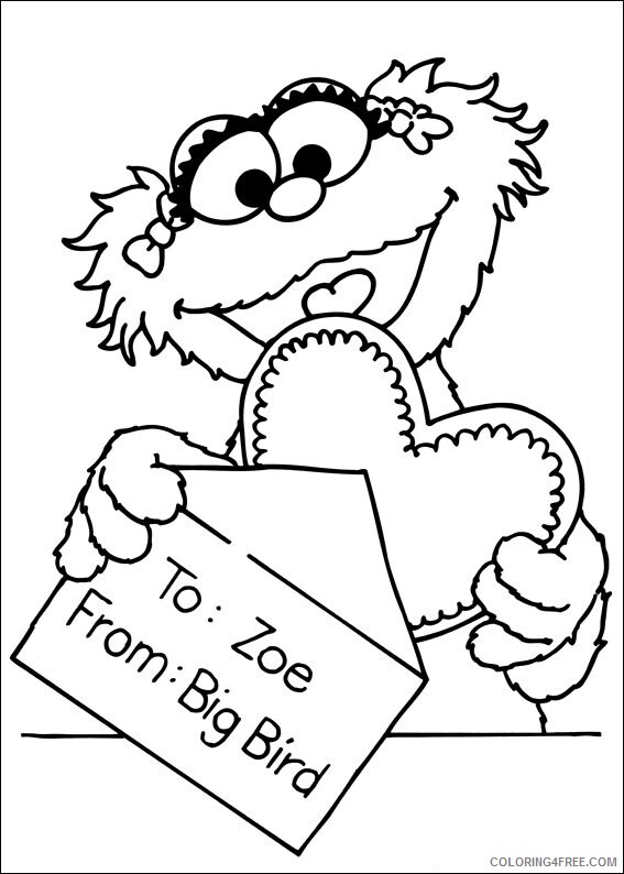 Sesame Street Coloring Pages TV Film Characters Printable 2020 07385 Coloring4free