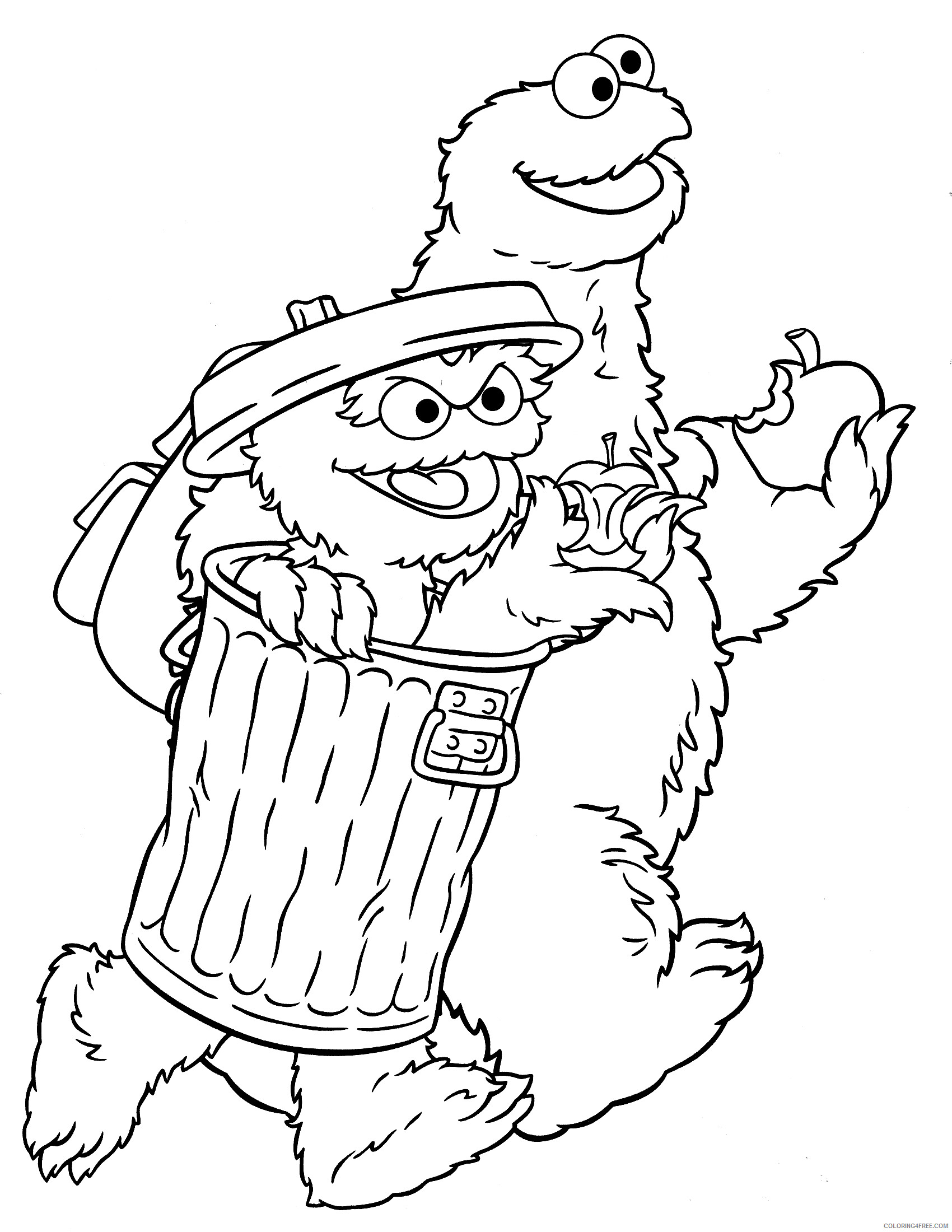Sesame Street Coloring Pages TV Film Characters Sheets Printable 2020 07386 Coloring4free