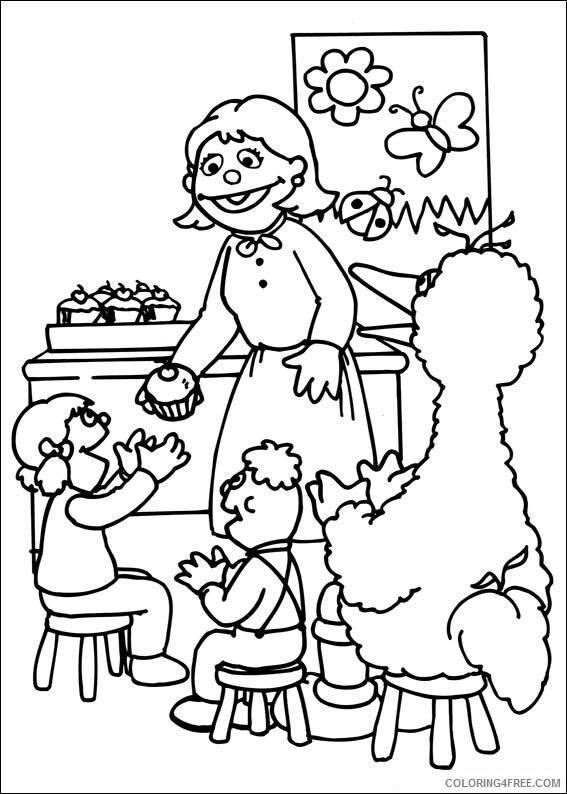 Sesame Street Coloring Pages TV Film Printable 2020 07357 Coloring4free
