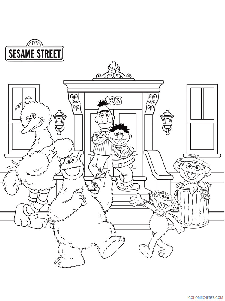 Sesame Street Coloring Pages TV Film Sesame Street 22 Printable 2020 07415 Coloring4free