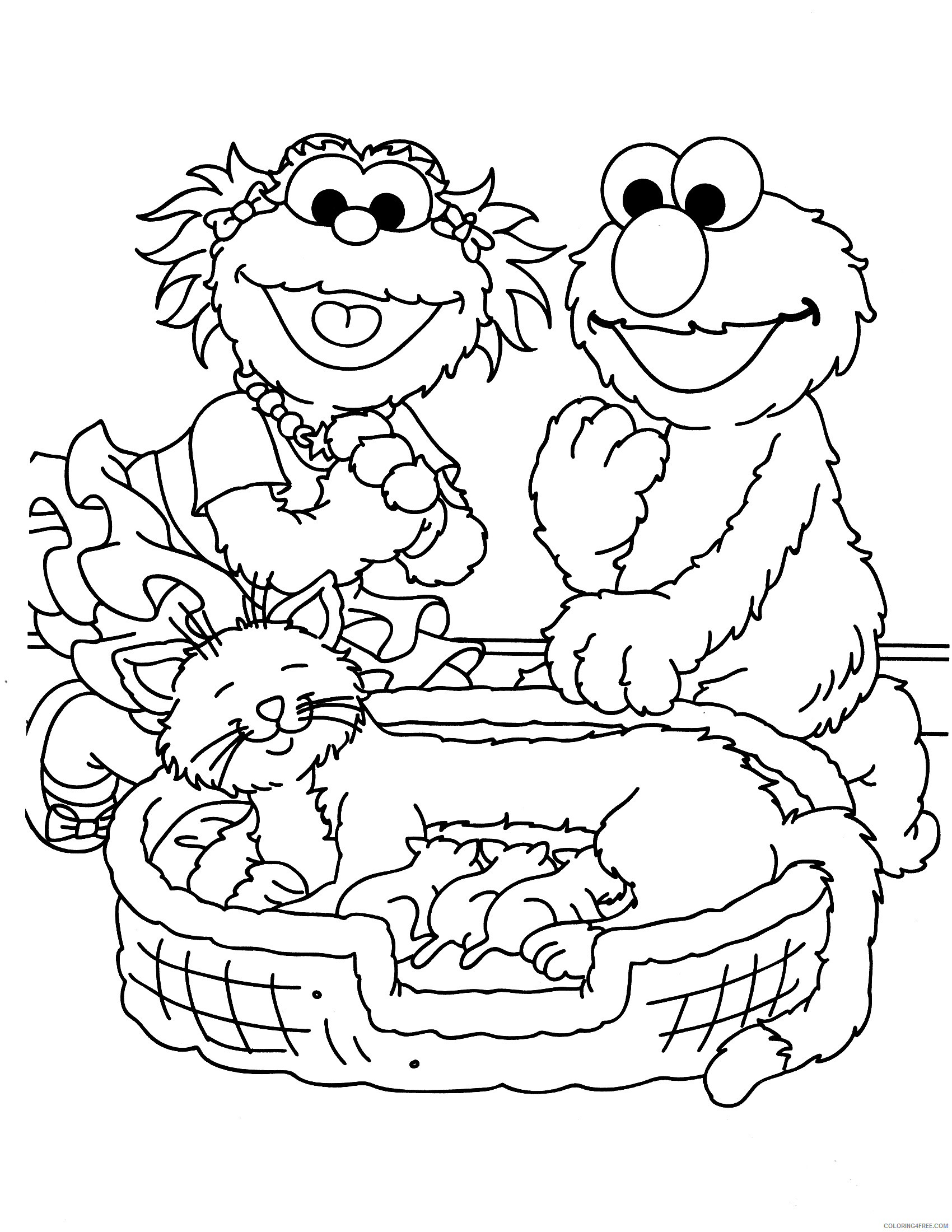 Sesame Street Coloring Pages TV Film Sesame Street to Print Printable 2020 07440 Coloring4free
