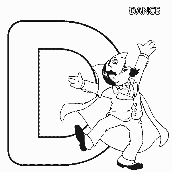 Sesame Street Coloring Pages TV Film abc letter d dance count 2020 07324 Coloring4free