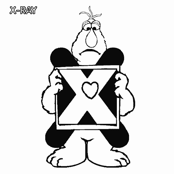 Sesame Street Coloring Pages TV Film abc letter x x ray telly 2020 07344 Coloring4free