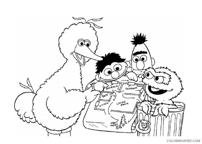 Sesame Street Coloring Pages TV Film books Printable 2020 07387 Coloring4free