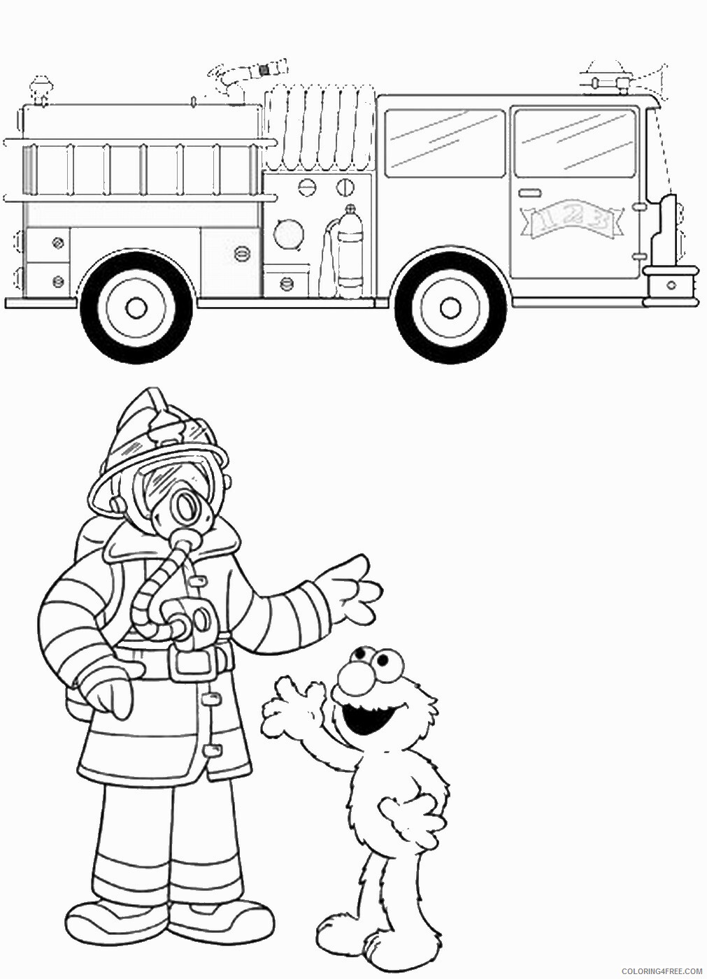 Sesame Street Coloring Pages TV Film sesame_05 Printable 2020 07363 Coloring4free