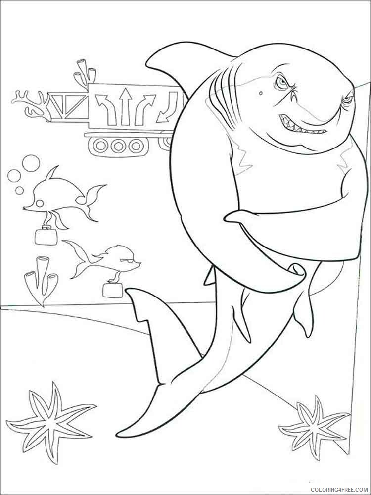 Shark Tale Coloring Pages TV Film shark tale 1 Printable 2020 07453 Coloring4free
