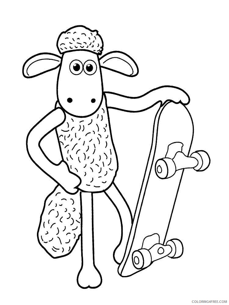 Shaun the Sheep Coloring Pages TV Film shaun the sheep 7 Printable 2020 07498 Coloring4free