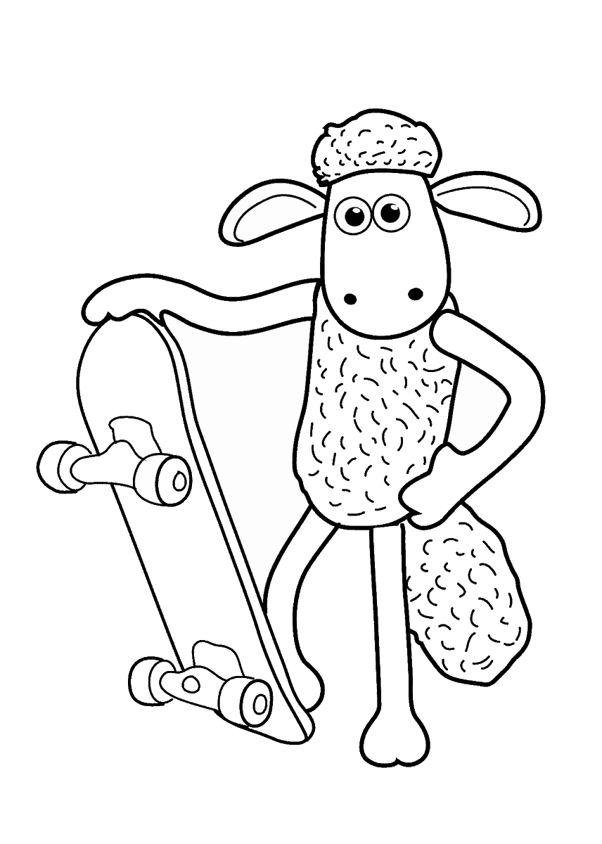 Shaun the Sheep Coloring Pages TV Film shaun the sheep1 Printable 2020 07467 Coloring4free