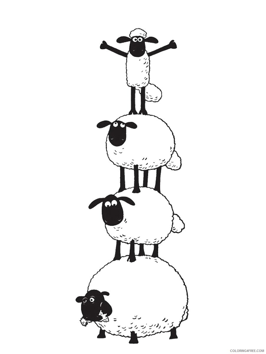Shaun the Sheep Coloring Pages TV Film shaun the sheep18 Printable 2020 07474 Coloring4free